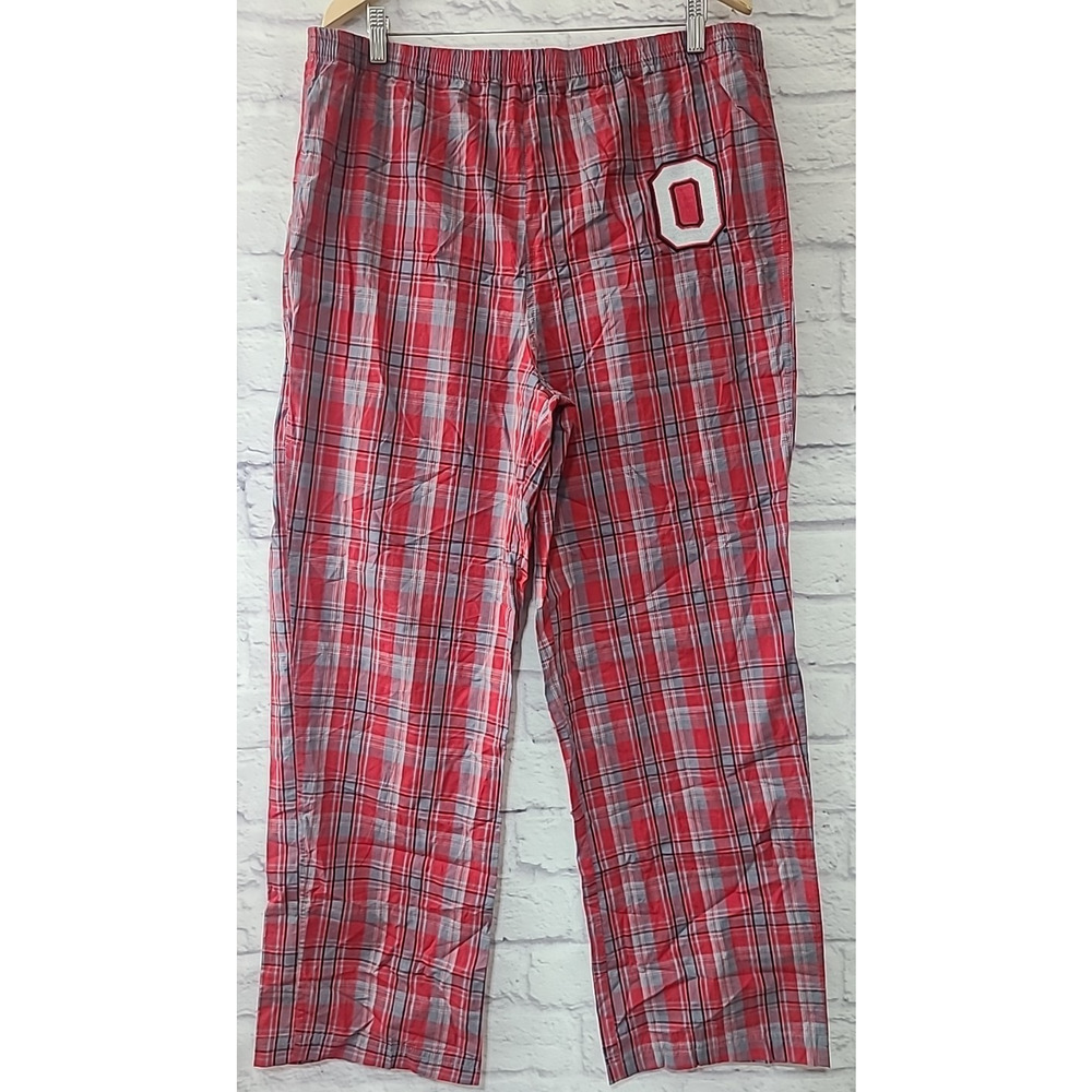 Ohio State Authentic Apparel Pajama Pants Women's Medium Gray Red Oversized